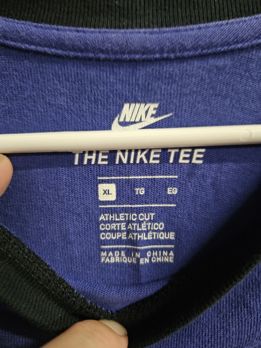 Nike Sportswear Futura Raglan Shirt Mens Large 3/4 Sleeve Tee Heavyweight Purple - Picture 2 of 8